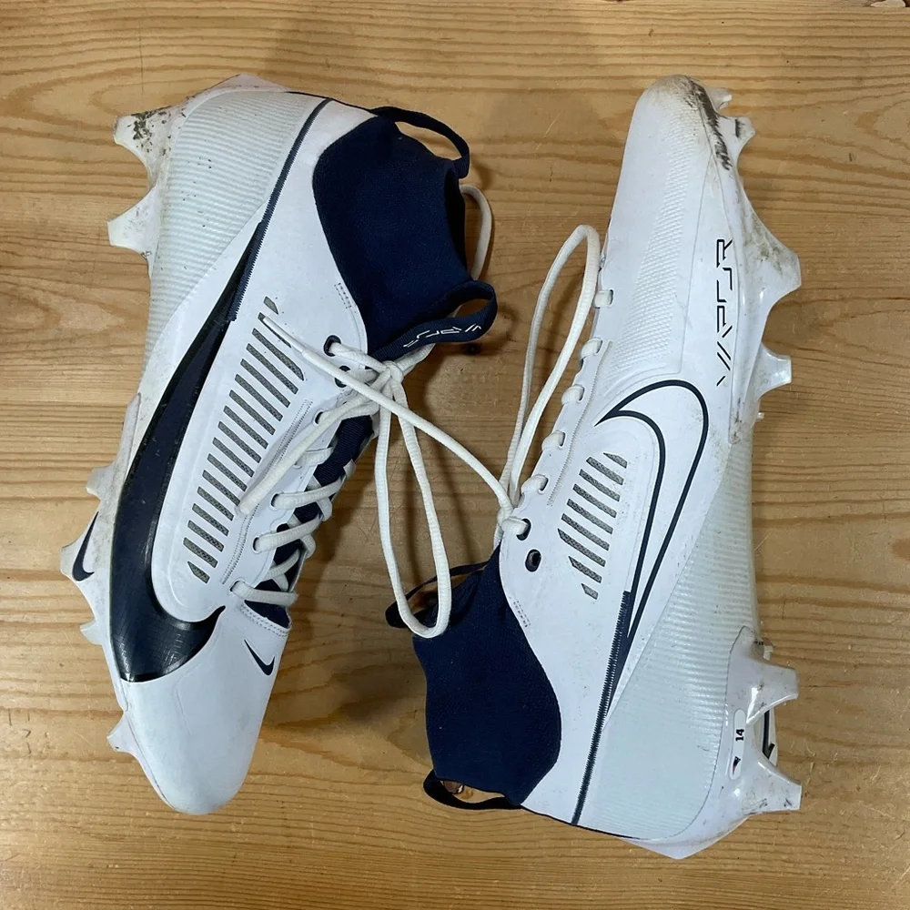 Nike Vapor Edge Pro 360 2 NFL Cleats Men’s 13 White Navy Team Issued FN7759-102